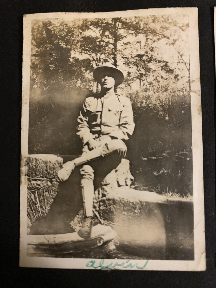 word_working's tweet photo. My mother saved a faded copy of a letter her uncle wrote, describing how he saw his first combat as WWI ended. It was published in the local newspaper. Alvin survived the war, while his brother at home died of the flu. #WWI #MemorialDay #history
@USNatArchives
@NCArchives https://t.co/3MExgkw78w