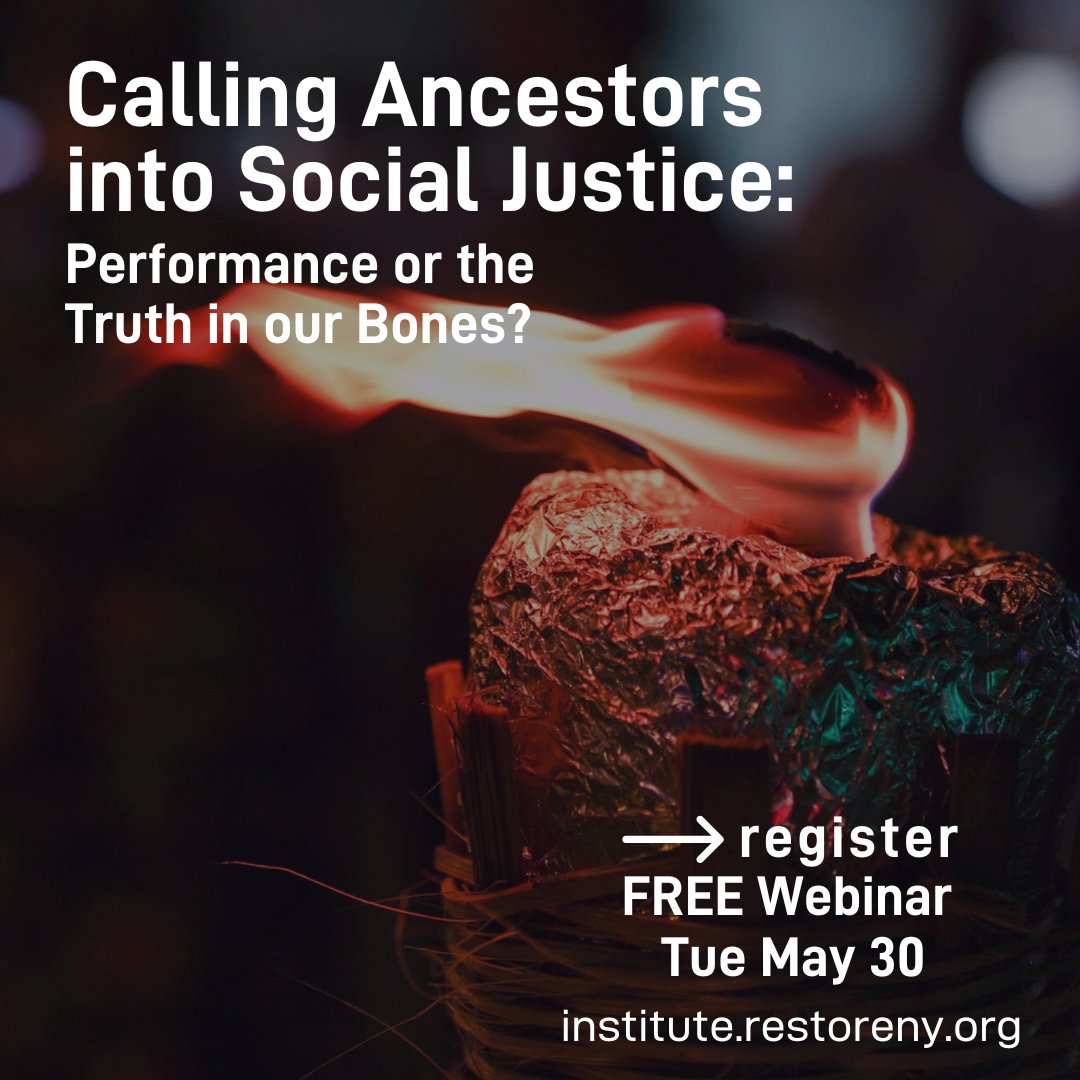 restorefwdny's tweet photo. Join us for a free webinar on Tues May 30 as we explore the significance of ancestors in modern society. In this session will be honoring ancestral accountability, evolution &amp; communication. Register https://t.co/HP7PnJal73 https://t.co/Du9OO2L2b8