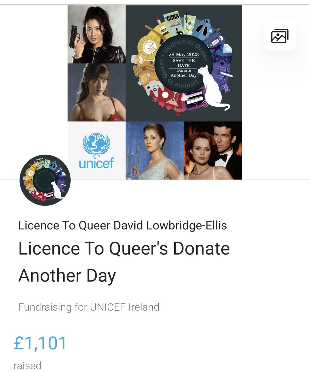 We raised £1,101 by the end of #DieAnotherDay!

Thank you from me and @LicenceToQueer to everyone who joined us and donated to #DonateAnotherDay! 

@UNICEF will really be able to do some incredible work thanks to everyone's generosity!

Same time next year?