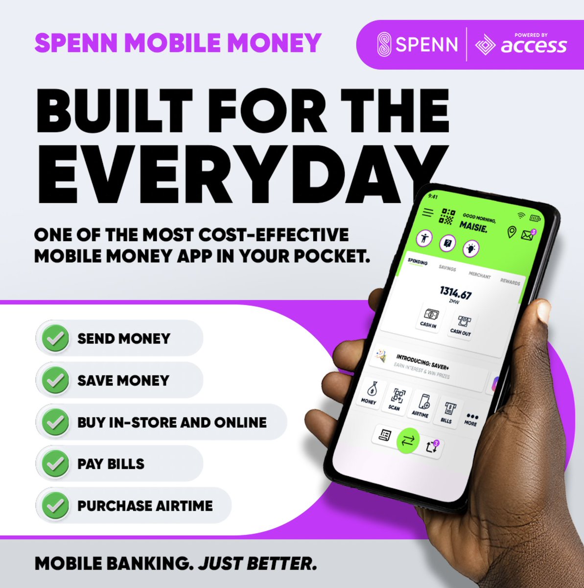 SPENNZambia's tweet photo. Built for the everyday hustle, with affordability in mind. Get your hands on one of the most cost-effective mobile money apps, right in your pocket. 💸💼 #FinancialSimplicity #SmartSavings https://t.co/PJ4Mm0nSsr