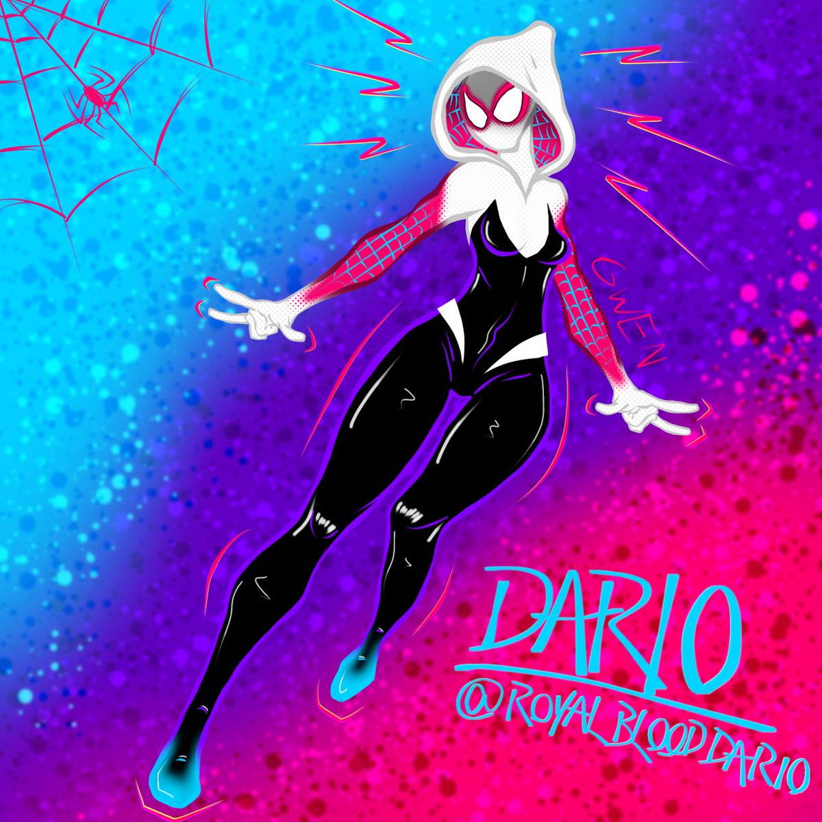 Spider Gwen from ATSV, illustration by me :D (Spiderverse brainrot is so  real) : r/TwoXIndia