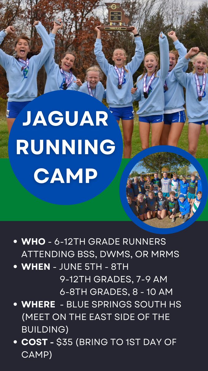 SouthDistance's tweet photo. XC off-season officially kicks off tomorrow! Hope to see everyone there.💙💚 https://t.co/usfJKvBdmf
