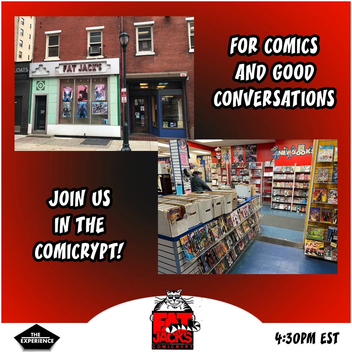 the_exp1's tweet photo. It’s Sunday night and that means it’s time to hang with the crew at Fat Jack’s Comicrypt! There’s comics for sale and good conversation with your long-distance buds in Philly.
#Fatjacks #comicsale #livesale #philly
https://t.co/2BFbIu9BLF https://t.co/nqpalRZkQz