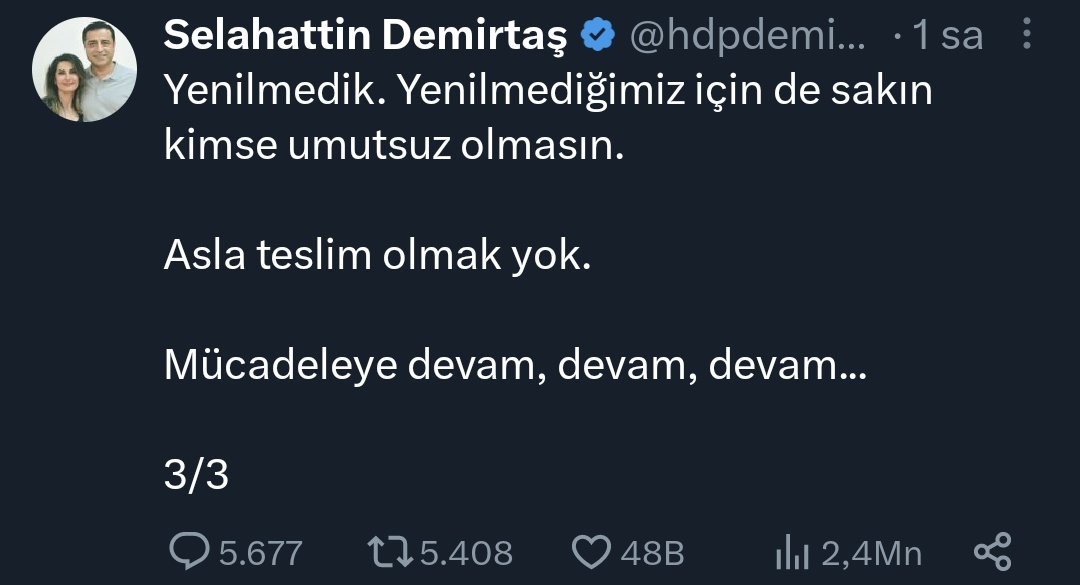 Değerli takipçilerim

Bildiğiniz üzere asgari nezaketi korumaya çalışıyorum

Fakat müsadenizle bunu söylemeden bugünü bitirmek içimden gelmiyor

Kapa çeneni Selahattin