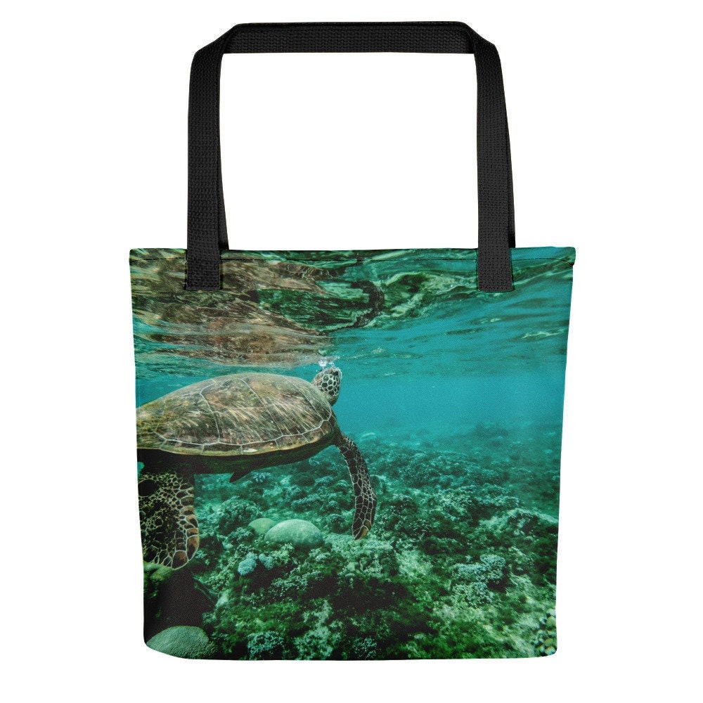 Turtle Totebag #gift #giftideas etsy.com/listing/609770… #ocean #beach #summer #beachlife #Tote #shopping #turtles #vacation #vacations