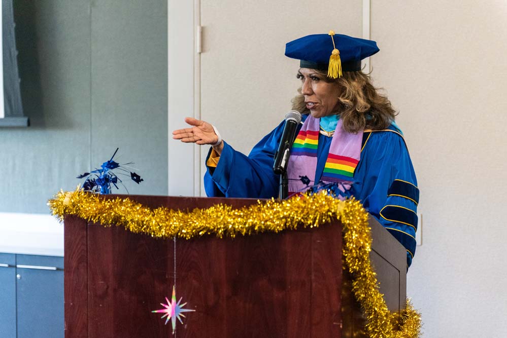 SJSU's tweet photo. Congrats to our amazing Spartans who attended the Rainbow Grad celebration! 
🎓 🎉🏳️‍🌈 💙 💛 💙 💛 

We honor your accomplishments and the unique perspectives you bring to campus. Continue shining bright and making a positive impact. #SJSU23 #SJSUBucketlist #SpartanLife @SJSUPRIDE https://t.co/WTaBYAFFBf