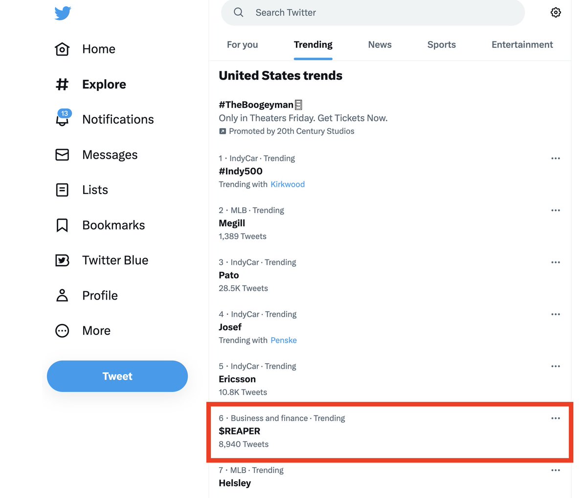 MemeCoinPumps's tweet photo. $REAPER is now top 10 Trending  at #6 in the USA
#REAPERARMY #TheReaperCoin

GOD IS GOOD 🙏 https://t.co/ByDnqGvZ5J