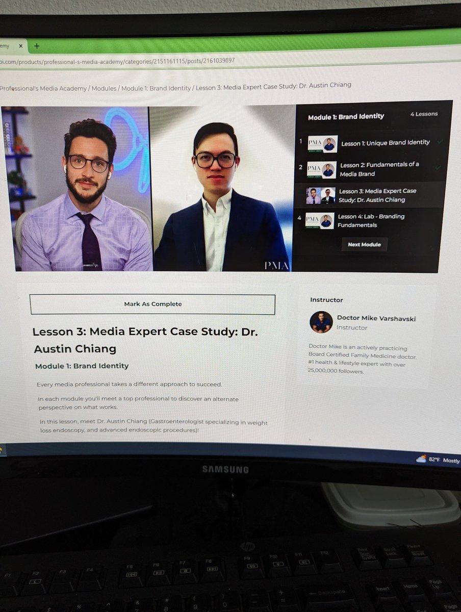 I'm officially enrolled in Professional Media Academy! Thank you <a href="/RealDoctorMike/">Dr. Mike Varshavski</a> for creating this course! I can't wait to learn from the best and put everything into action. 💙
