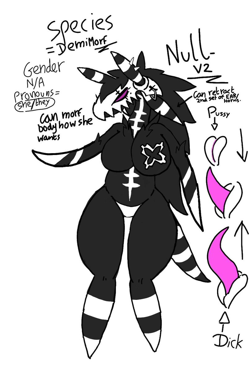 Zerpify93's tweet photo. Thought I'd try redesigning my oc Null(old left) as I find it difficult to redraw her skull right in other art plus she's not really expressive, so (right is newest) kept some parts though tweaked parts here and there. https://t.co/ami8hT7Sp2