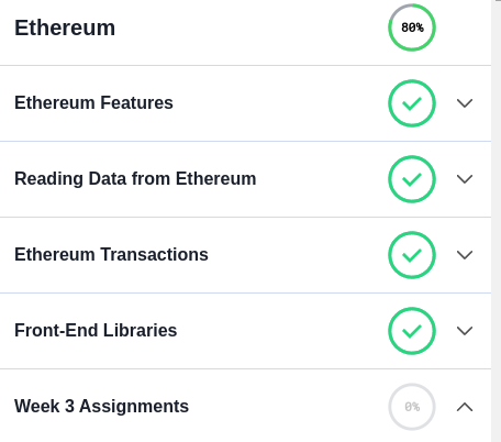 tanja_codes's tweet photo. Day 28 of #30DaysofSolidityLW3 w/
@LearnWeb3DAO
Day 34 of #100DaysOfSolidity
Completed the remaining lessons from week 3 of Alchemy University's Ethereum Developer Bootcamp. Topic: ethers.js (continued)
Next up: this week's final project 🤖
#100DaysOfCode https://t.co/iZ0ongp3M1