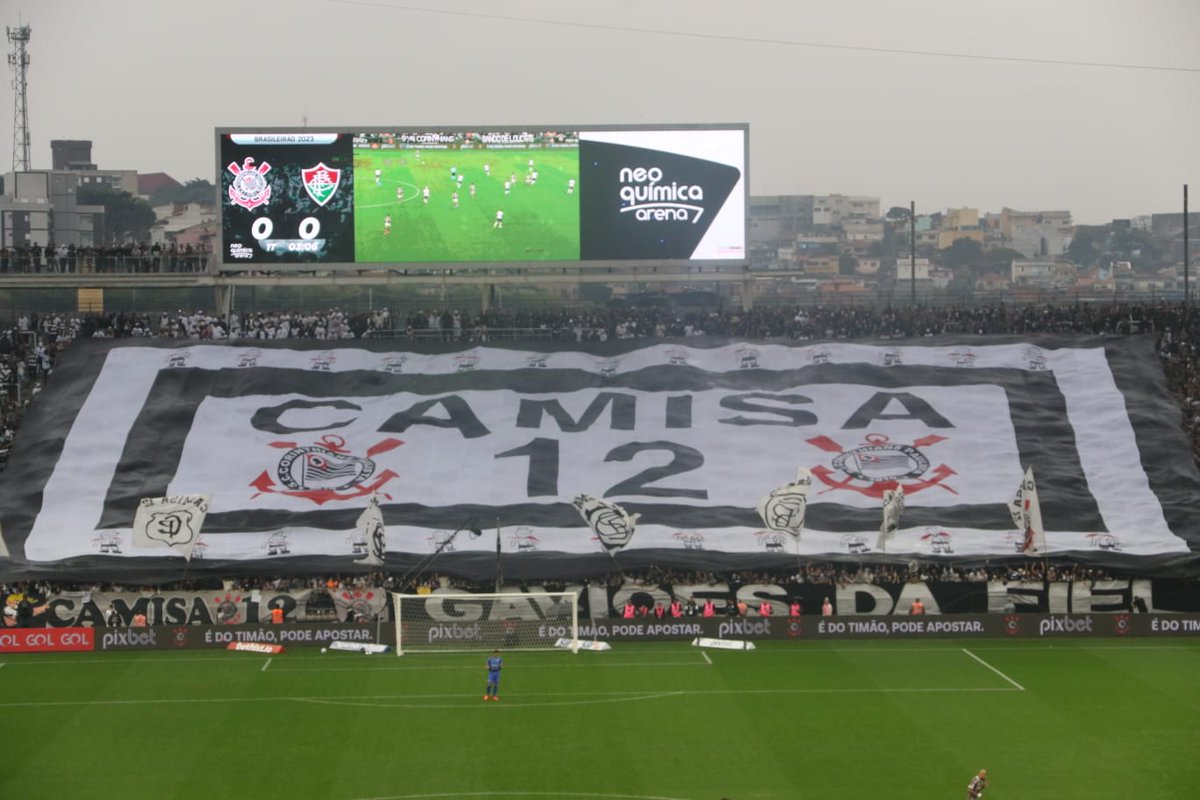 Camisa12oficial's tweet photo. O PIONEIRO ESTA DE VOLTA. 

Corinthians 2x0 fluminense

Viva o Corinthians, viva o Camisa 12

📸 José Idalgo https://t.co/n7wja429k3