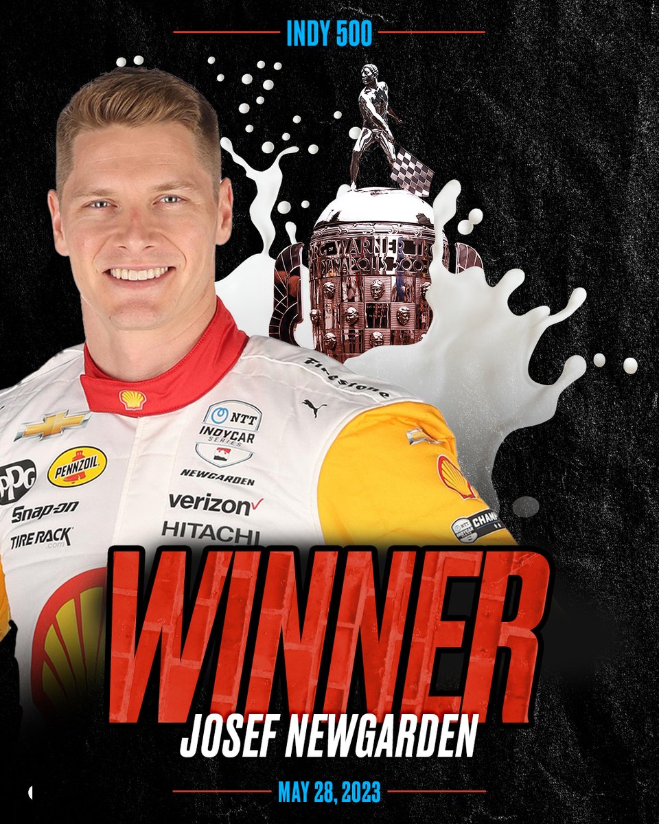 Josefnewgarden Gana las 500 millas de Indianápolis 🏁mientras que el segundo lugar fue para Marcus Ericcson y el tercero para Santino Ferucci.
.
.
.
.
.
.
⁦📸<a href="/IndyCaronNBC/">INDYCAR on NBC</a>