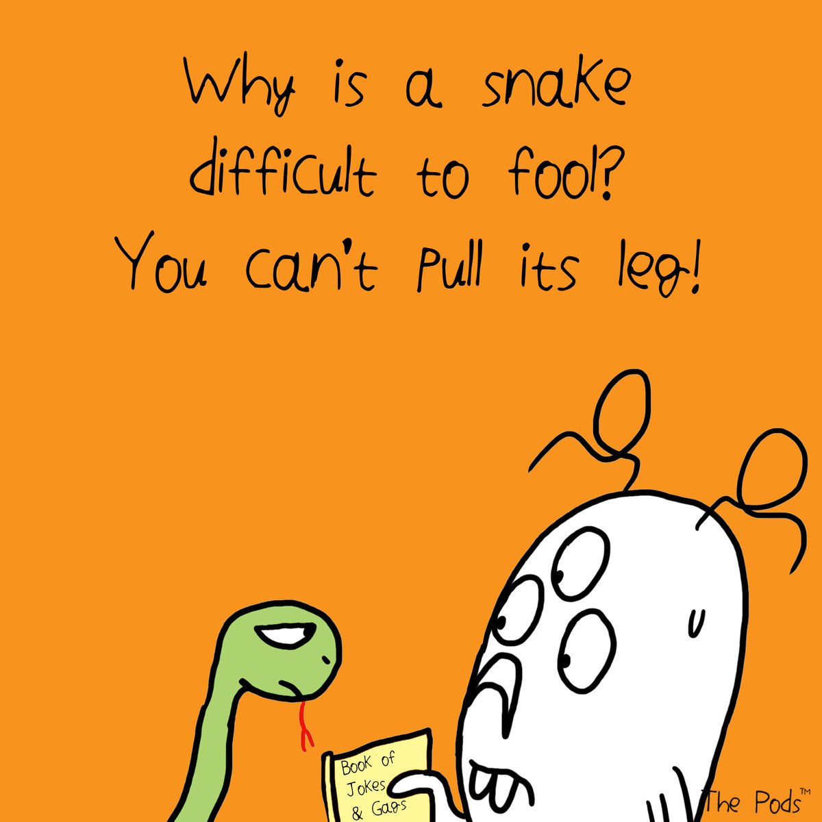 A silly joke for Sunday...
#snake #snakejoke #sillyjoke #joke #jokes #haha
#hahaha #fun #funny #sundayfunday #weekendfun
#meetthepods #thepods #scaredypod #autism #autistic
#autismawareness #autisticartist