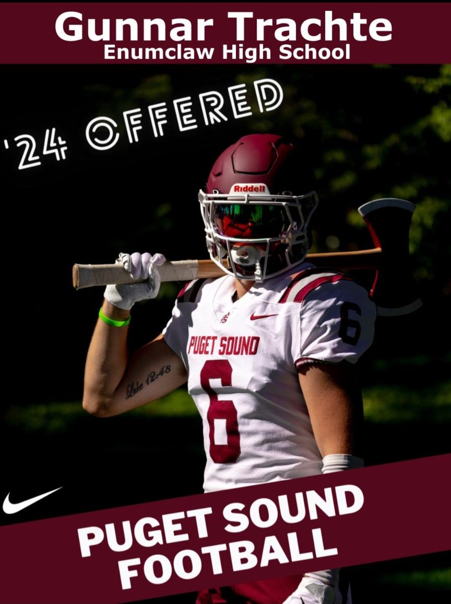 After a great conversation with <a href="/CoachHousman/">Jeff Housman</a>, I'm blessed to have received my first offer to play at the next level. 
<a href="/P_S_football/">Puget Sound Football</a> #GoLoggers