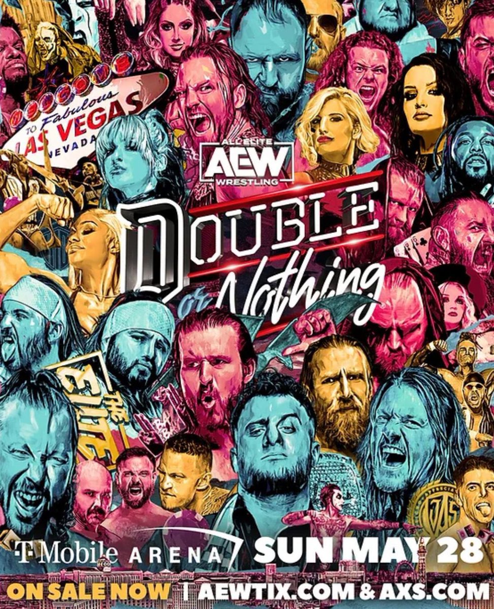 The star packed tour of the ALL ELITE WRESTLING is making a stop at T-Mobile arena today between 4pm-8pm I’ll be live tweeting from the fights see y’all there! #LasVegas #MemorialDay2023 #AEW #AEWDoubleOrNothing #AEWFightForever