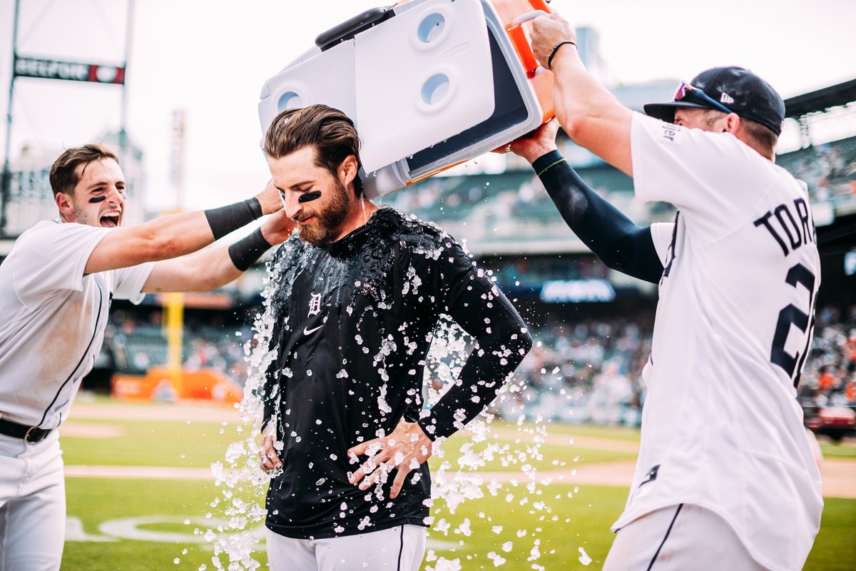 tigers's tweet image. Can&apos;t cool off @ehaase3. 🧊