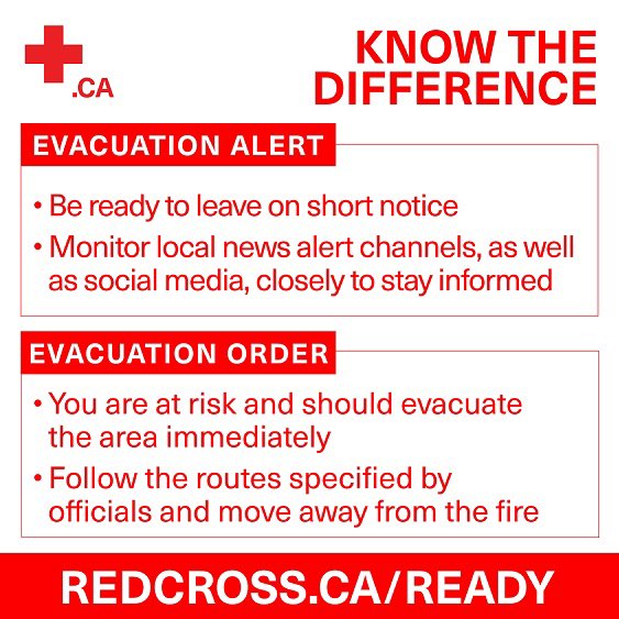 From the Canadian Red Cross: During a #wildfire: Be prepared to evacuate at any time. IF TOLD TO EVACUATE, DO SO. Be prepared: redcross.ca/ready Stay up to date with CTV Atlantic News: atlantic.ctvnews.ca