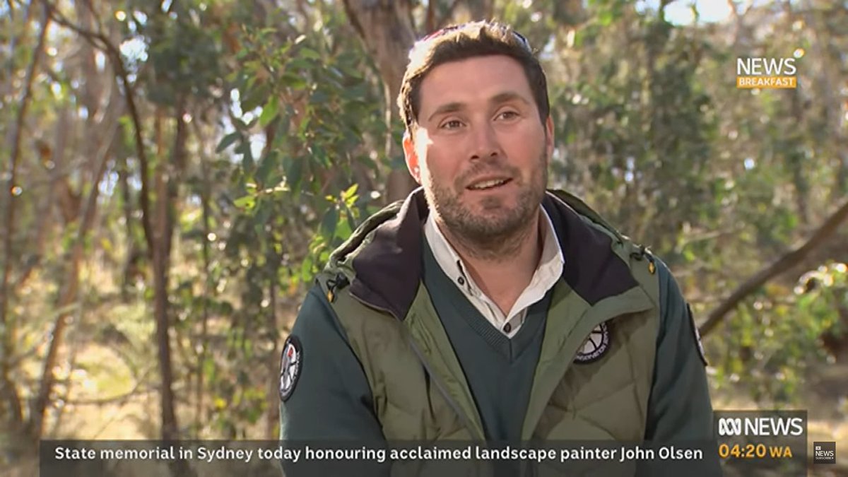 You'd expect a Namadgi National Park ranger to have a top-notch layering game, and Mark Elford doesn't disappoint. 
The facial hair is good; his sun-protection regime could be better. 
#GenderBalancingClothingCommentary 
#NewsBreakfast
