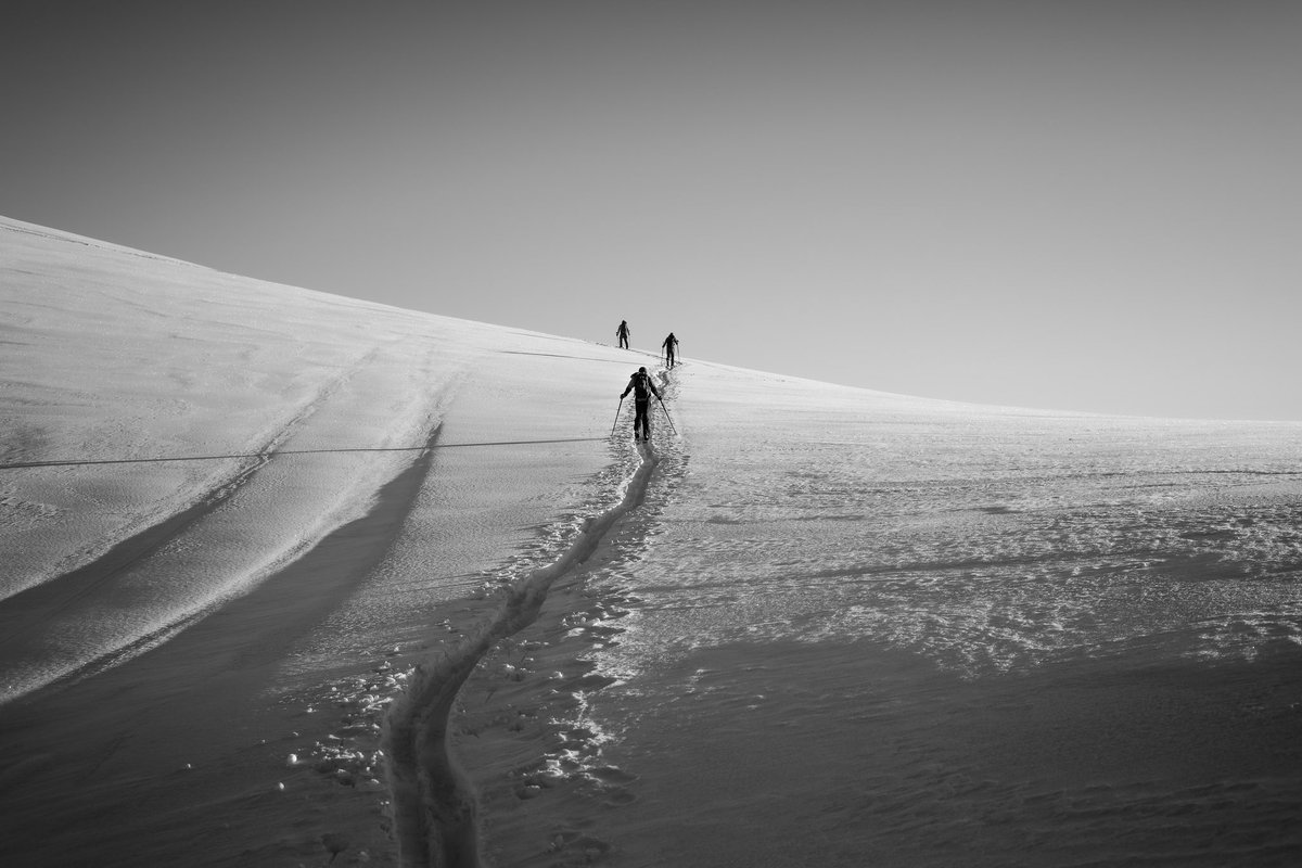 SethWB's tweet photo. Trekking into barren snowfields  #ShotOnCanon #photograghy #blackandwhitephotography #blackandwhite #backcountryskiing https://t.co/Z1g8rGRmEB