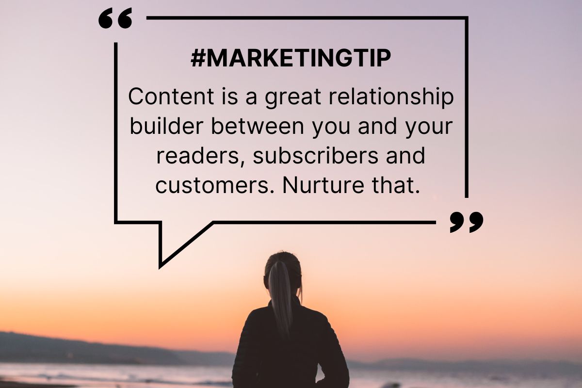 Content is a great relationship builder between you and your readers, subscribers and customers. Nurture that...
#marketingtip #allabor