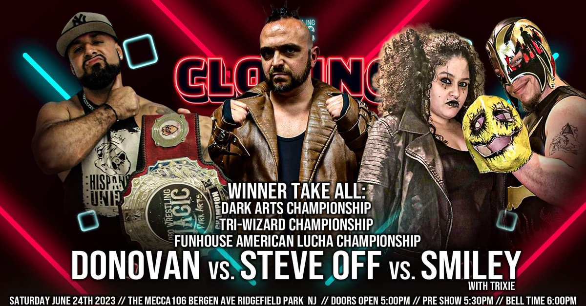 Stevie 2 Belts is a thing of the past. Stevie 3 Belts is what the fuck is up. #LightsOff @WrestlingMagic @indiewrestling PWMTickets.com #LightsOff #ThisIsMagic