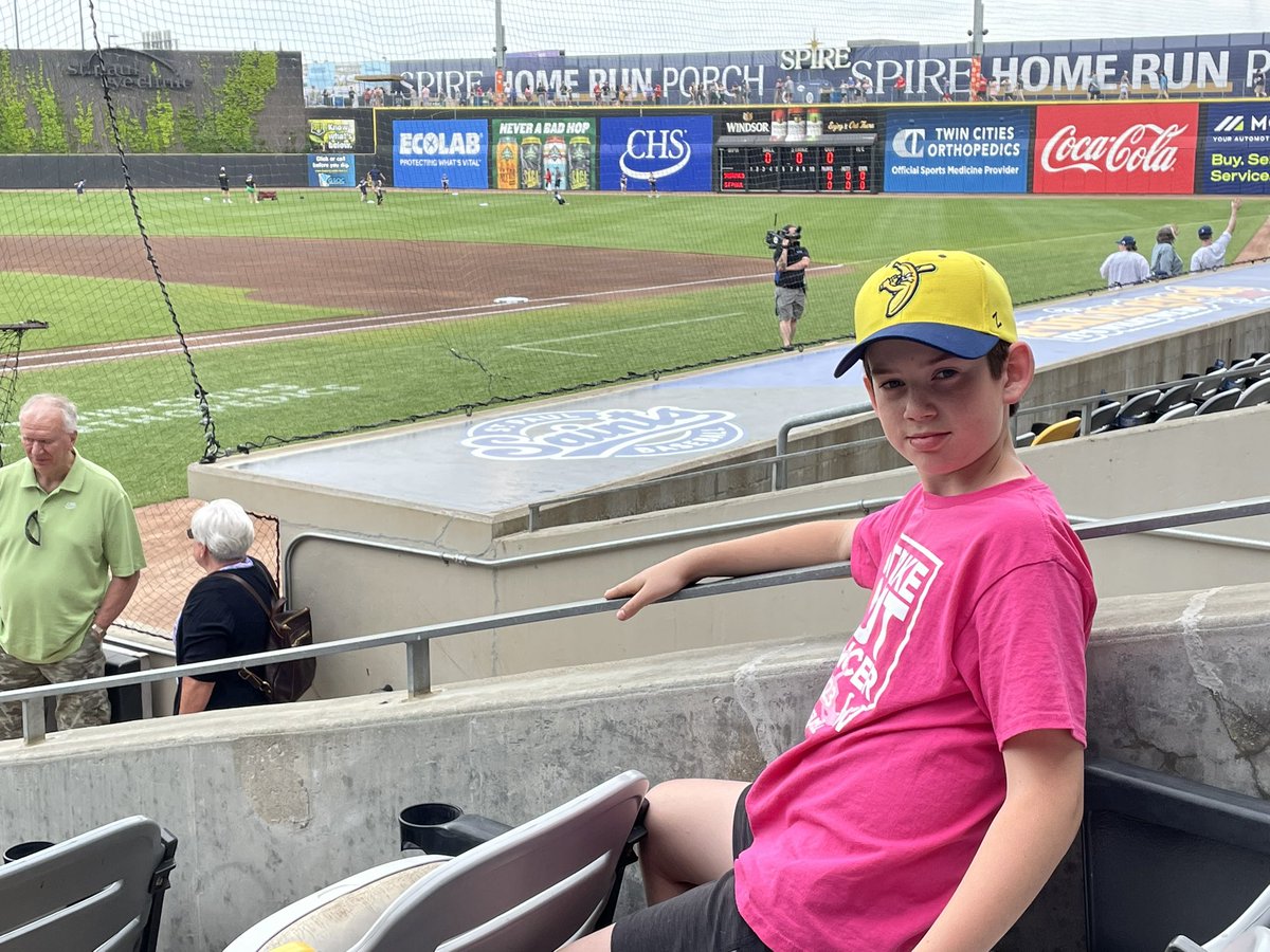 eammerman's tweet photo. Repping the @TheSavBananas at the @StPaulSaints game! #MemorialDay2023 https://t.co/McEizfz3cu