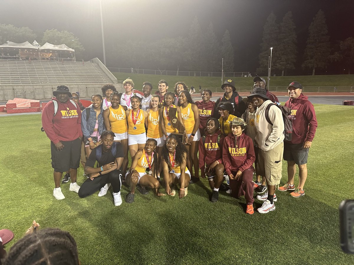 2023 CIF Track & Field Girls State Champions 🎉🎉🎉❤️💛🐻 #trackbruins #gdtbab #lbwilsontrack