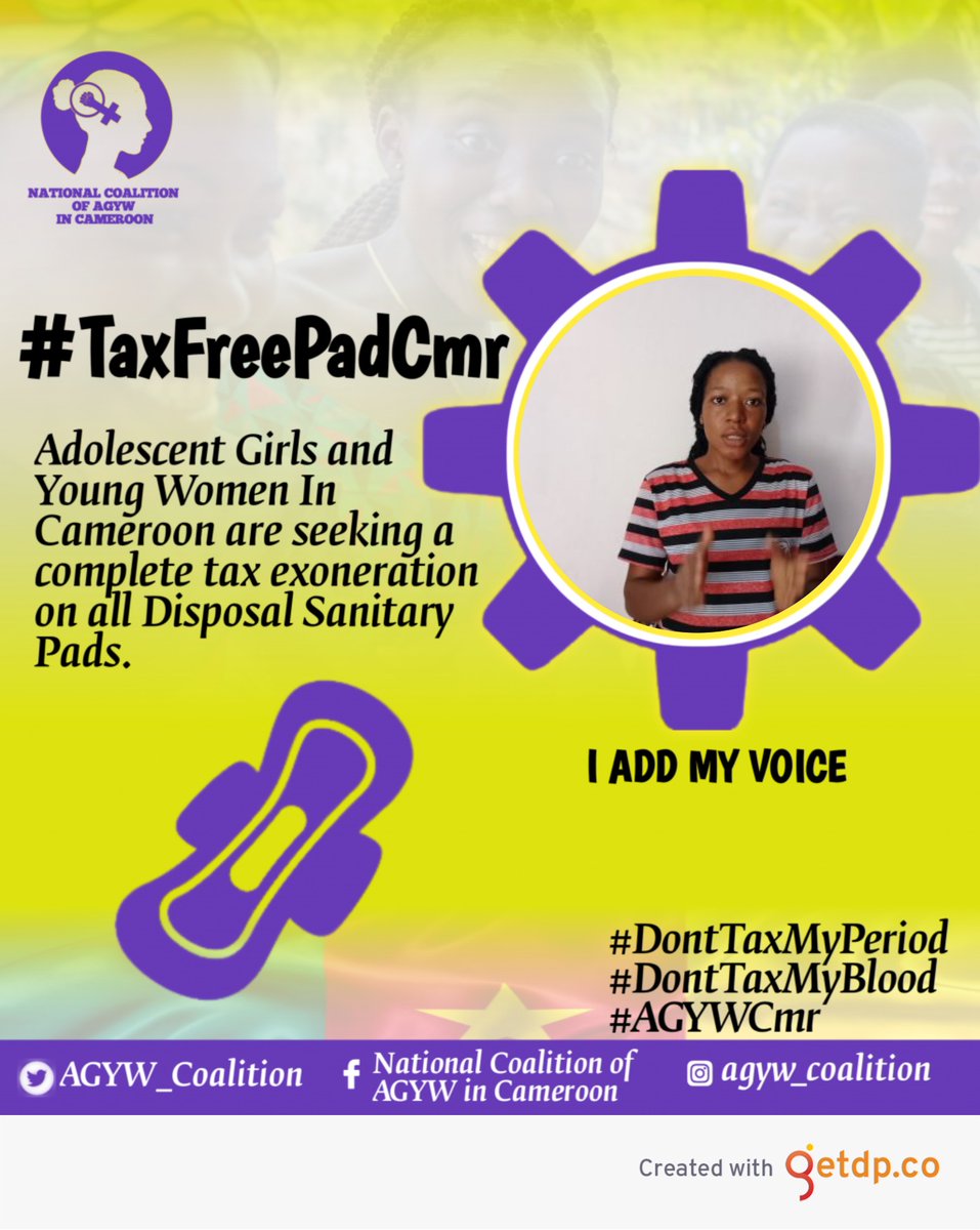 Because we bleed 🩸 you live.
#TaxFreePadCmr
#DontTaxMy Period
#DontTaxMyBlood
#AGYWCmr