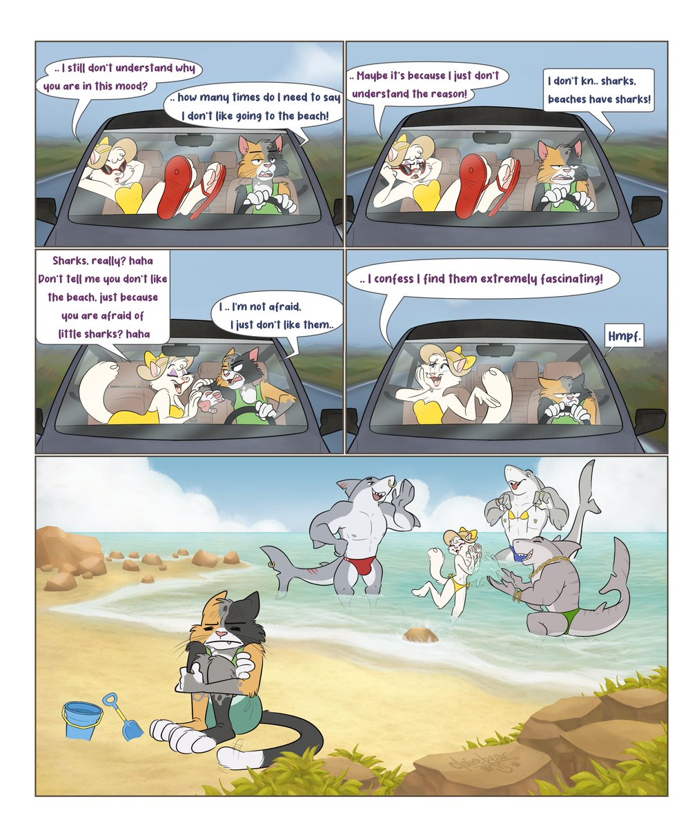 A man who claims to be Albert Einstein's cousin once said that the '75 movie Jaws created an unrealistic stigma about sharks, which made people create an irrational fear of the animal, 
would that be the case with our little friend here?

#toontails