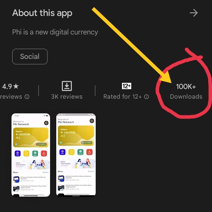 ITLG0111's tweet image. Congratulations @PhiCoreTeam for reaching 100K+ Downloads on Google Play Store! 

Don't forget to Update your Phi Network app on Google Play!

Use: "phimining" as your invitation code! 

#PhiNetwork #PHI #MiningApp 🔥🚀🌒