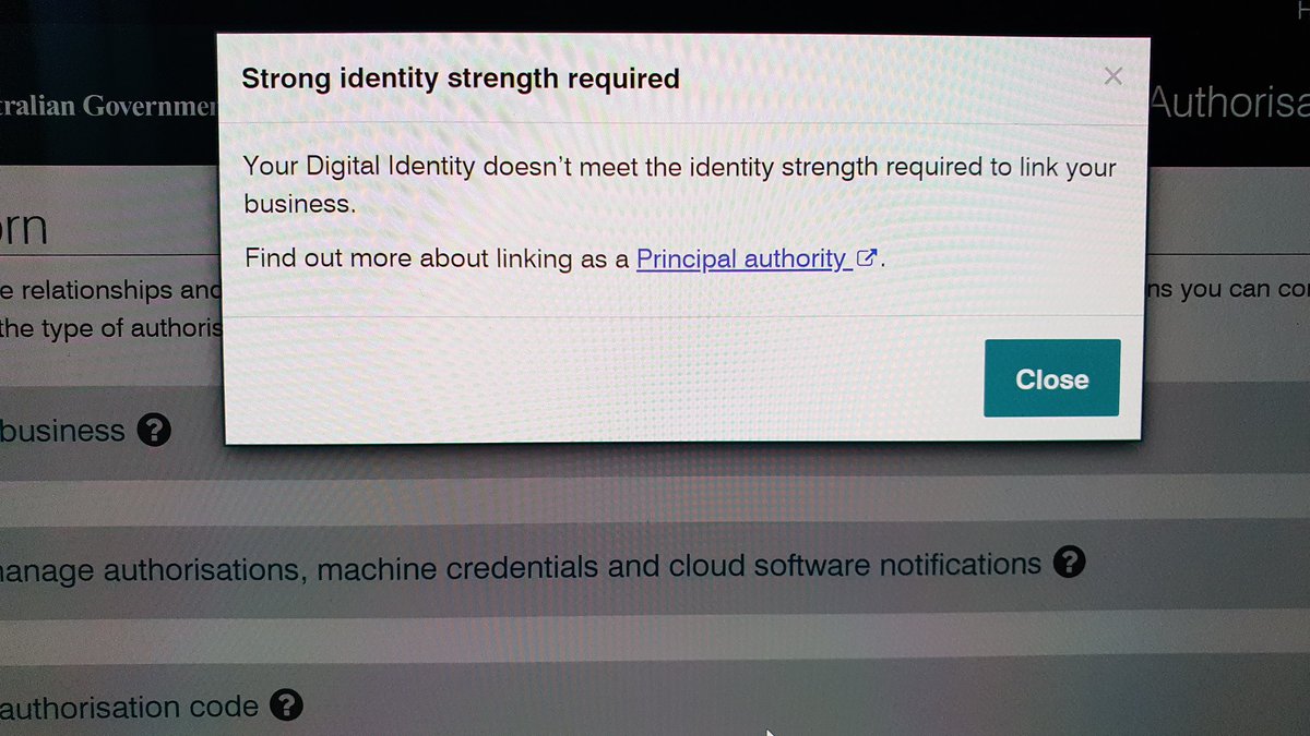 PaulOborn's tweet photo. @ato_gov_au I'm caught in an endless loop of "click here - do this - denied" https://t.co/DRXSqFkPBP