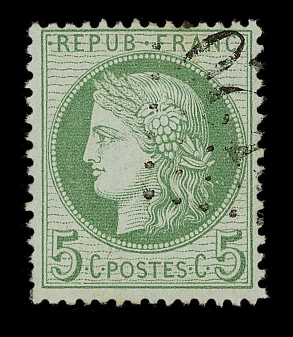 France, 1870; see if you can find the pinhole I closed, and with its original paper intact... #philately #stampcollecting