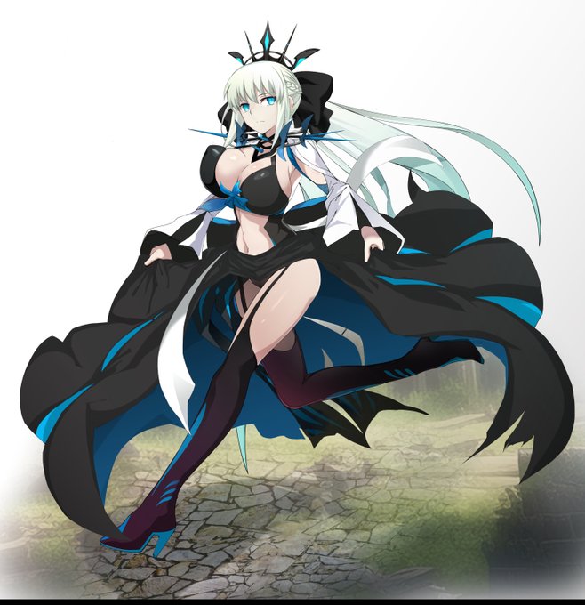 エネミーから逃走中に、次々と衣服をはぎ取られていくモルガンさん 