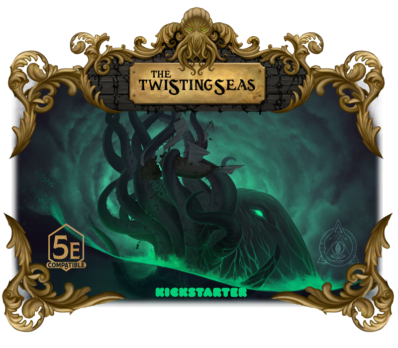 #TTRPGRising 
10 new systems 
7 classes 
6 backgrounds  
6 feats 
45 items 
50 monsters 
NPC Gallery 
10 regions 
3 books, GM Guide, Homebrew Guide & more!
 #TheTwistingSeas @OEldritchRealms #dnd5e D&D #pirate #eldritch #horror #TTRPGs #ttrpgfamily #kickstarter #indiedev