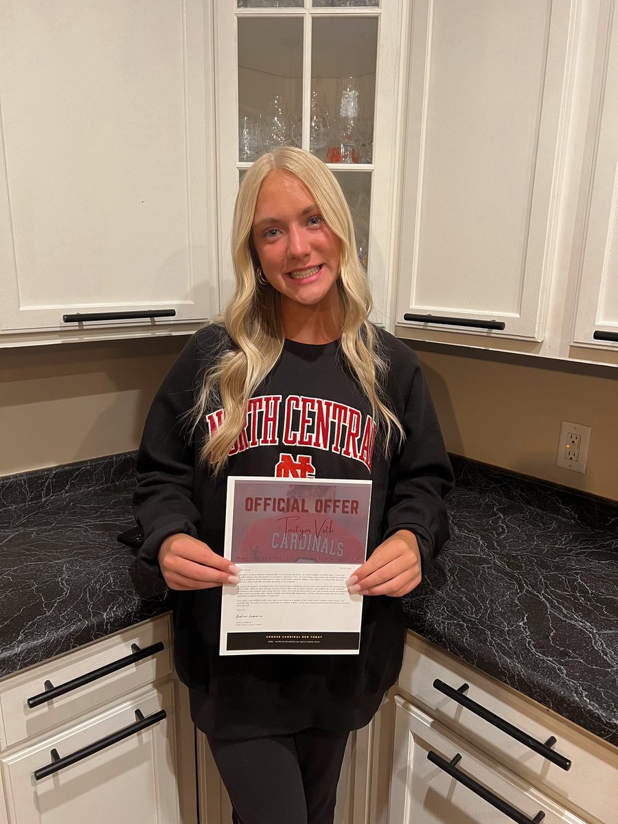 After a great visit on campus and conversation with coaches Gamarra and Kent, I’m excited to receive an official offer to @NCC_WSoccer #GoCards ❤️🤍