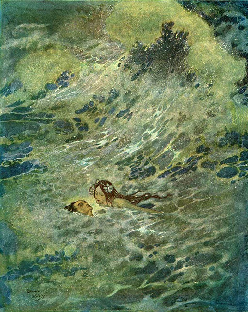 anyone has that shot from the little mermaid live action that looks exactly like this painting (by edmund dulac)