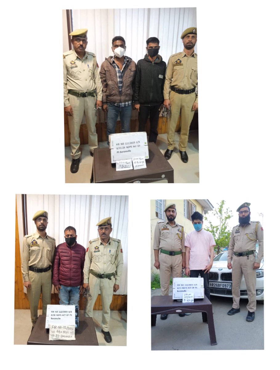 Baramulla Police (بارہمولہ پولیس) (@BaramullaPolice) on Twitter photo 2023-05-29 03:08:27 #Drugs #Free #Baramulla Wanted 4 Drug Smugglers including 2 non locals namely Shabir Ahmad Rather of Khaitangan,Shoaib Aijaz Goru of Kanispora,Mohd Humayan Sheikh & Mohd Jiyaul Mostafa of West Bengal arrested; @JmuKmrPolice @KashmirPolice @DIGBaramulla @DCBaramulla @Amod_India #Drugs #Free #Baramulla Wanted 4 Drug Smugglers including 2 non locals namely Shabir Ahmad Rather of Khaitangan,Shoaib Aijaz Goru of Kanispora,Mohd Humayan Sheikh & Mohd Jiyaul Mostafa of West Bengal arrested; @JmuKmrPolice @KashmirPolice @DIGBaramulla @DCBaramulla @Amod_India