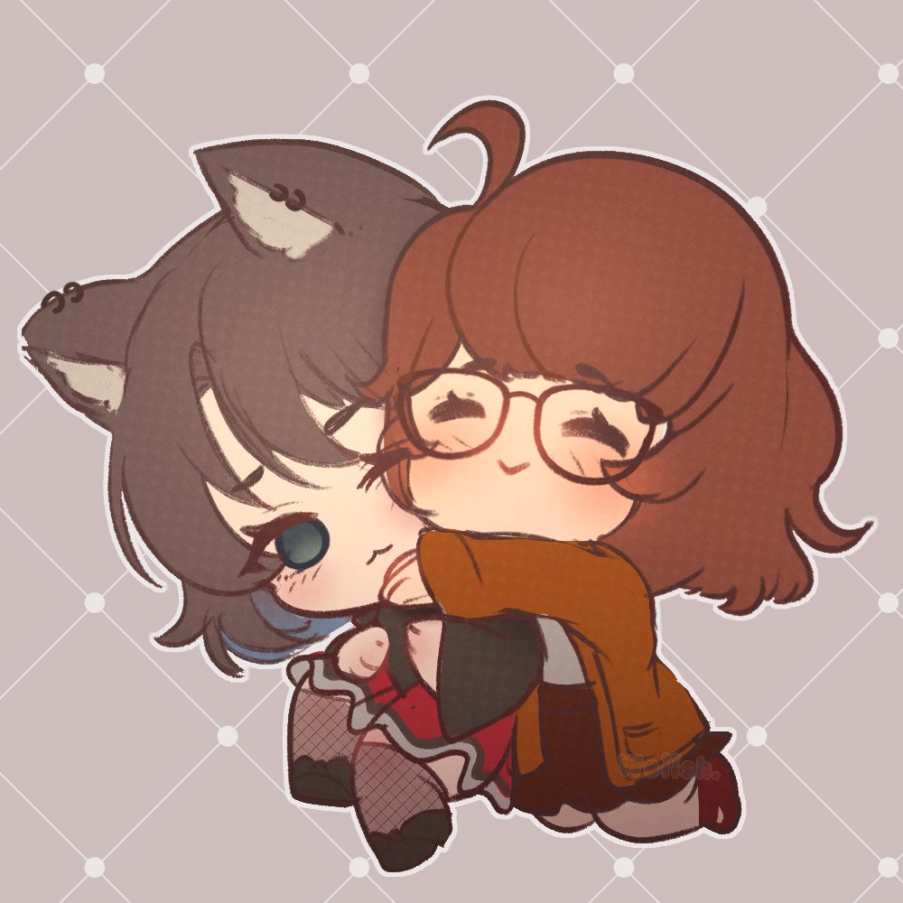 woiish's tweet photo. @hinalusaire some hugs for my vtuber bestie :3 ♥ https://t.co/kL90LiSfQm
