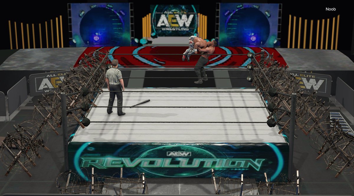 AEW REVOLUTION 2021 EXPLODING BARBEDWIRE DEATHMATCH #WWE2K23