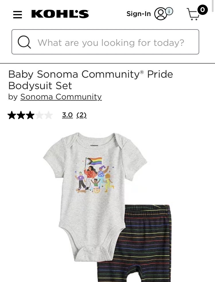 Benny Johnson on X: Why is Kohl's selling “Pride Merch” for 3 month old  babies?  / X