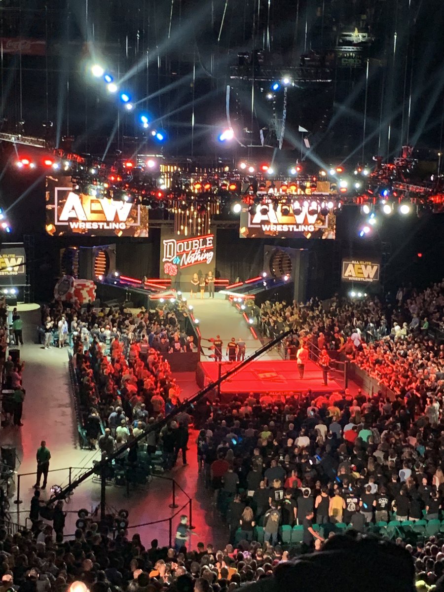 Got to be here 4 years ago and got to be here once again! Ready to watch #AEWDoN live! #AEW #Vegas #Mywifeisbetterthanyoursandyouknowit