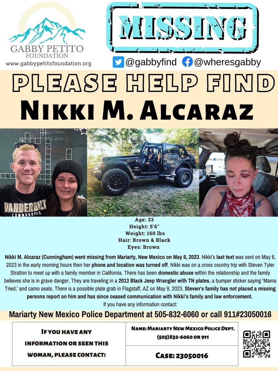 *** MISSING PERSON ***

UPDATE: Steven's family have NOT placed a missing persons report on him. His family has stopped communicating with the family and law enforcement.

#missing #missingperson #domesticviolence #NikkiAlcaraz #FindingNikkiAlcaraz