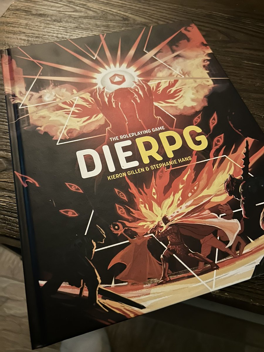 So excited that my copy of #DieRPG came in. Shoutouts to @kierongillen and @HansStephanie and everyone at @RowanRookDecard for getting this out there for everyone. Can’t wait to create incredible stories with this.