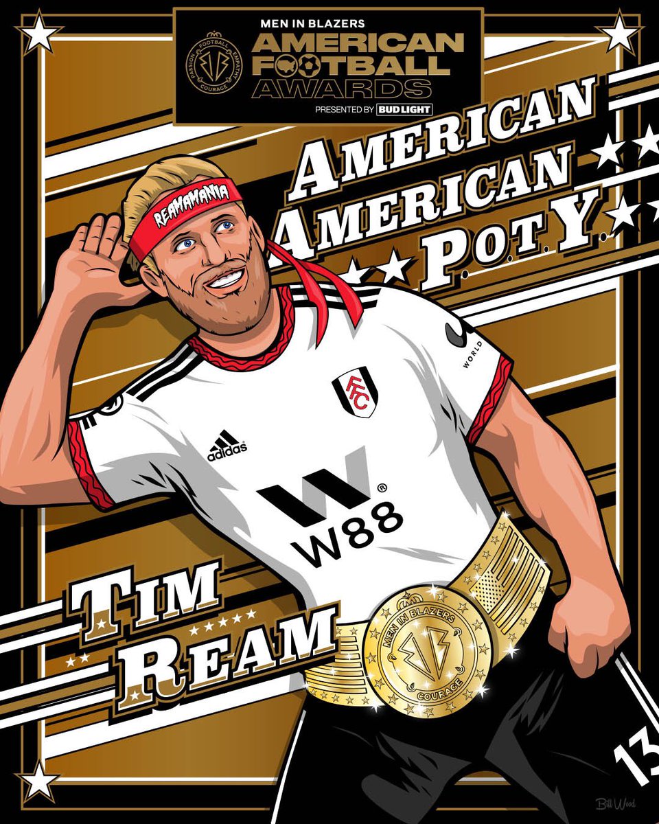 MenInBlazers's tweet photo. Always knew Tim was destined for greatness ever since he bodyslammed André the Giant at WrestleMania III. 

This is Tim’s first win and first nomination for the American American Premier League Player of the Year. 🇺🇸🏆 https://t.co/reZJRlRZIg