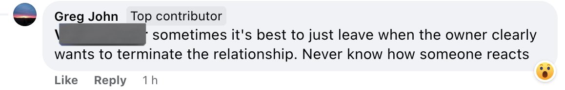 Landlords, in their private Facebook groups, reacting to news that a fellow landlord murdered his tenants: