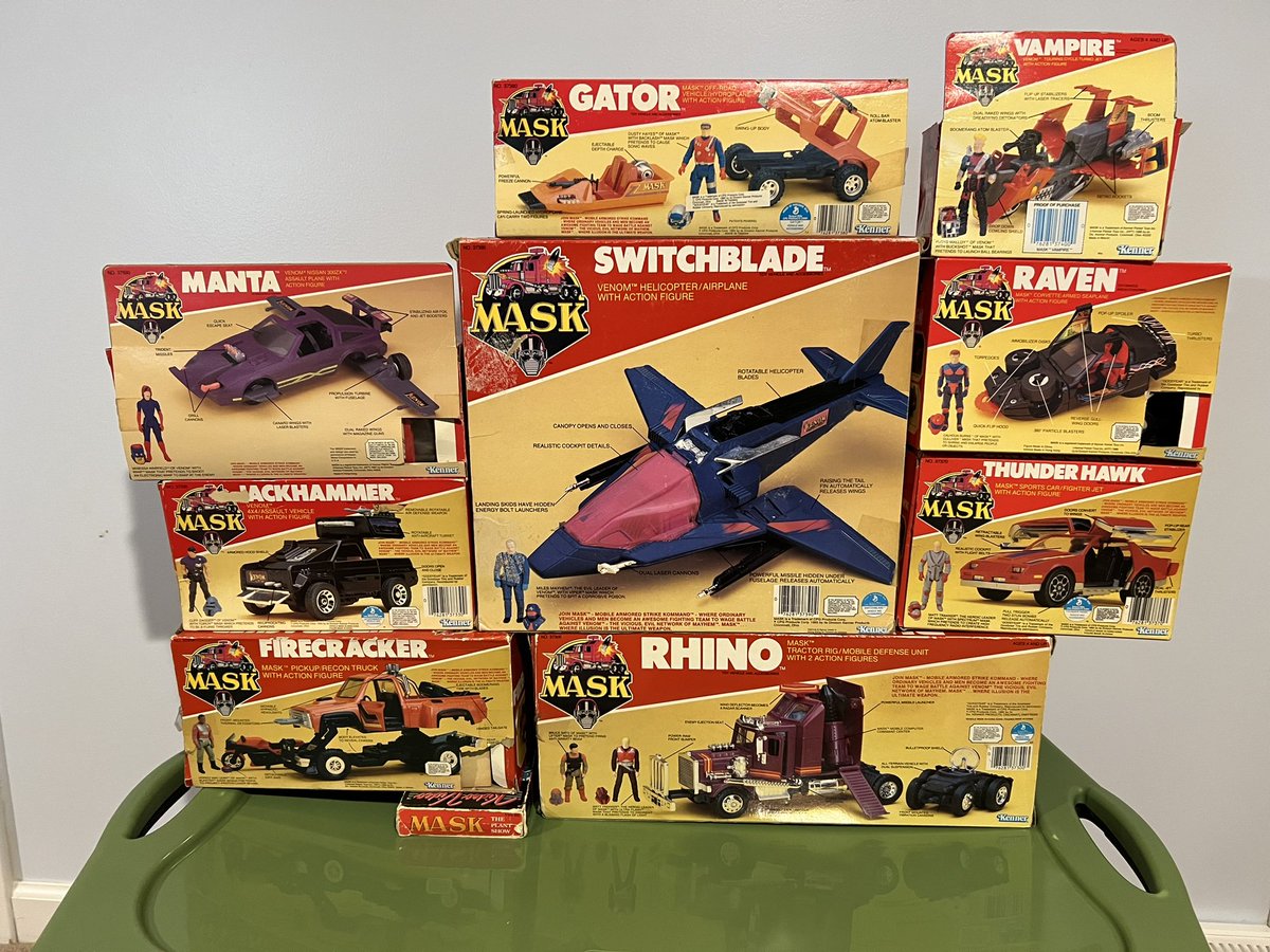 Where my M.A.S.K. fans at? #retronostalgicnerd #showoffyourgems #shade45 #siriusxm #transformers #toycollector #toys #toyphotography #toycollection #mask #actionfigures #80s #kenner