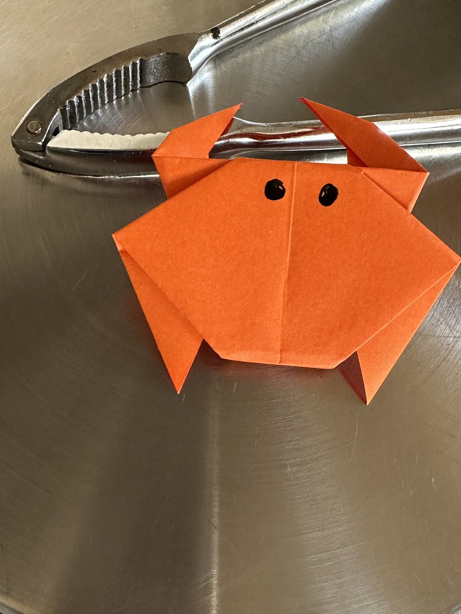 Crab.  #origami #Japanese #paperfolding #art #culture #CanadianJapanese #yonsei #4thgen #SurreyBC #TrueSurrey #OrigamiEveryDay #crab