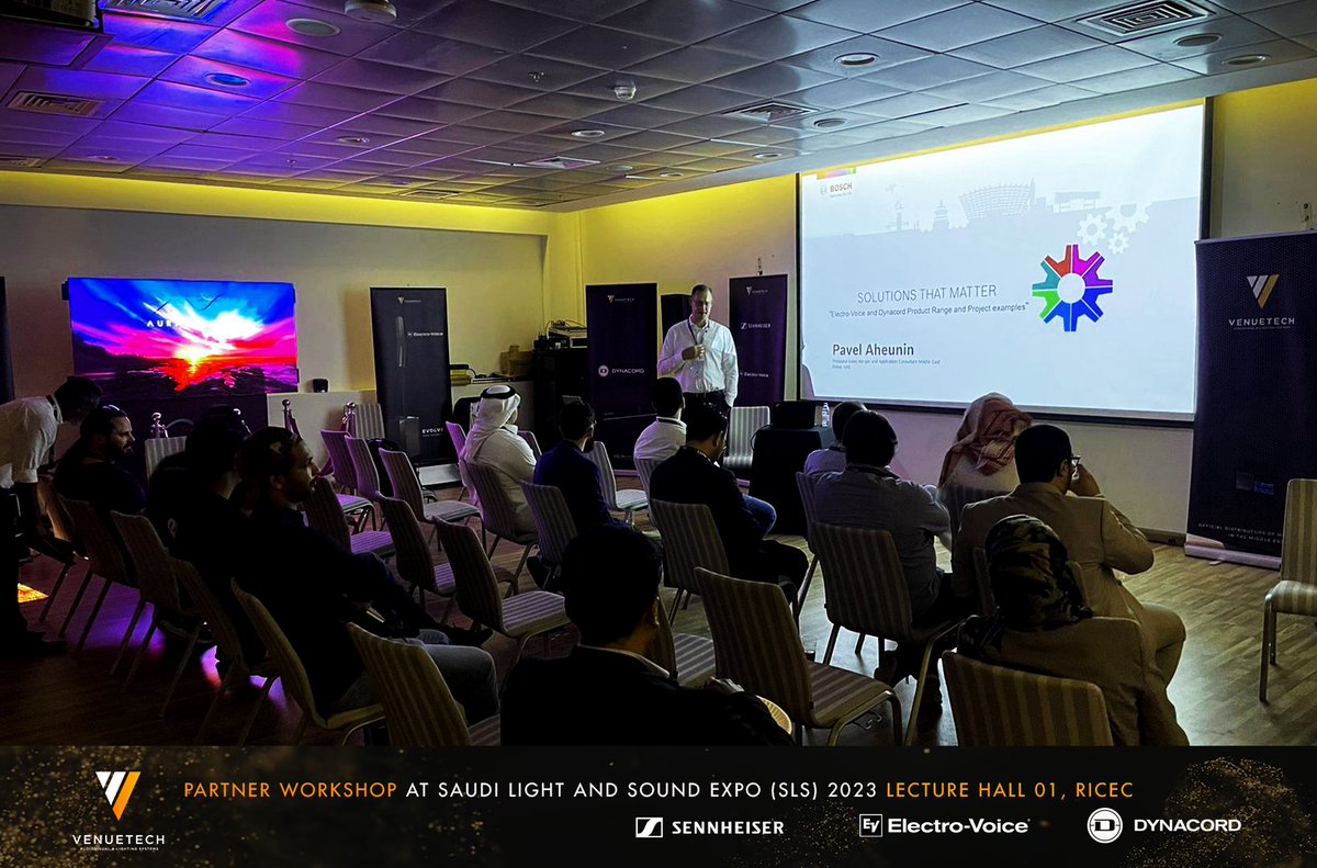 venuetech_'s tweet photo. Day 01 of On-site Partner Workshops with @Sennheiser @dynacord_com and Electro Voice Official concluded successfully! Register for @MeyerSound tomorrow: https://t.co/08c82mQs8U

#slsexpo #slsexpo2023 https://t.co/CoF8aMd8h2