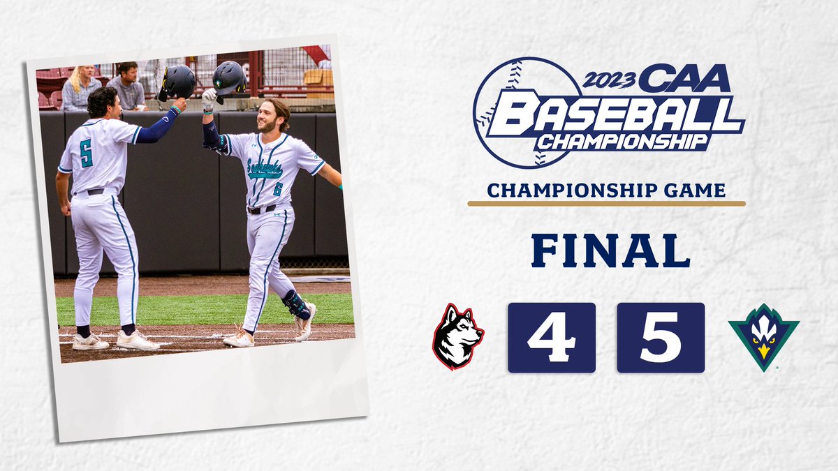 #CAAChamps | ⚾️ x 🏆

<a href="/UNCWBaseball/">UNCW Baseball</a> holds on for the 5-4 win

The Seahawks are headed to <a href="/NCAABaseball/">NCAA Baseball</a> tournament