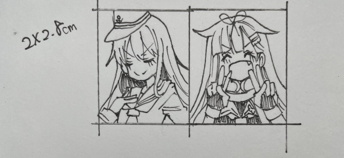 諸事情で小さい枠に描かれた2人
